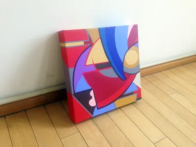 Sight abstract acrylic canvas color painting shapes sight