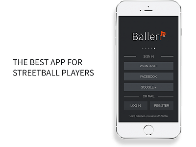 Login screen app baller basketball hoop interface ios login playground screen sketch streetball ui