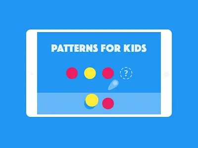 Patterns For Kids App Start Screen app blue bright game icon ios ipad kids minimal primary