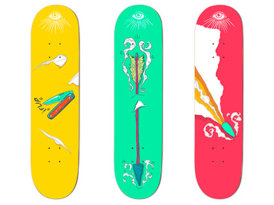 Through the Decks chris deck design illustration kid skate skateboard some somekidchris wojcicki