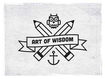 Art of Wisdom anchor art line owl wisdom