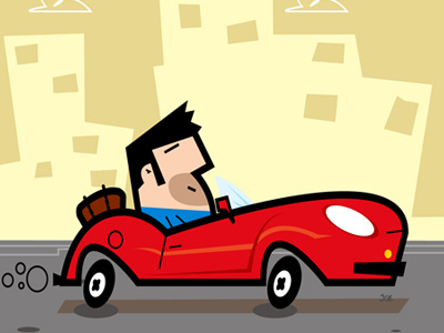 Go drive. illustration vector vectorart