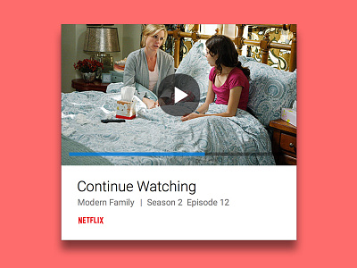 Netflix Card aviate card mobile modern family netflix ui ux video