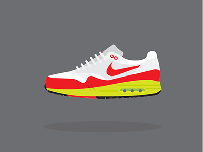 Sneakons Air Max 1 (Red/Green) design icons illustration kicks shoes sneakers sneakons