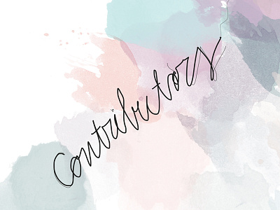 Handwriting + Watercolor aquarell calligraphy handwritten lettering pastel type typography watercolor