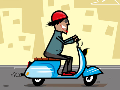 Go scoot. illustration vector vectorart