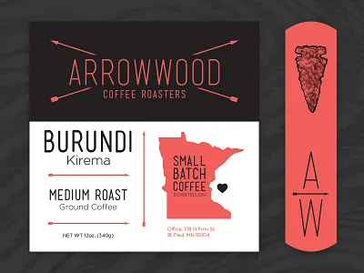 AW Burundi arrow arrowwood branding coffee labels medium minnesota roasters