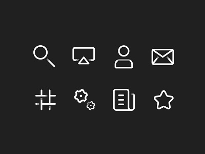 Numerous Sidebar Icons 2 airplay color contact discover full iconography illlustration illustrative numerous rocket settings