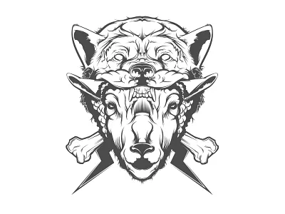 Sheep In Wolf's Clothing illustrator sheep vector wolf
