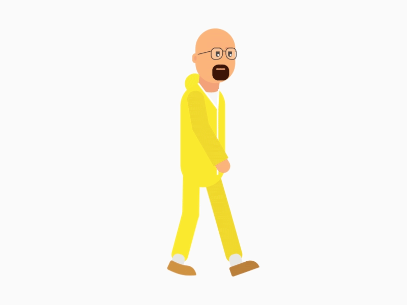 Heisenberg Walkcycle 2d animation breaking bad heisenberg motion design walk cycle walking