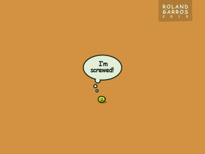 Roland Garros 2015 ball cartoon comic emoticon funny icon illustration poster roland garros sport tennis