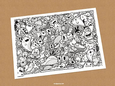 Kawaii doodle #1 cute doodle illustration ink kawaii