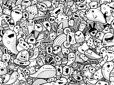 Kawaii doodle #1 cute doodle illustration ink kawaii