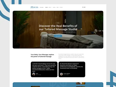 My Spa | Tailored Massage Studio hero hero section landing landing page massage landing massage studio massage studio landing massage studio website massage website myspa myspa mk myspa website spa studio spa studio landing spa studio website spa website ui web design website design