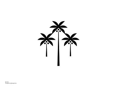 Coconut tree and home logo branding coconut logo graphic design logo