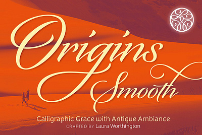 Origins Smooth calligraphy contemporary cursive decorative dingbat display editorial elegant fancy hand drawn handwriting headline icons invitation italic lettering modern origins smooth