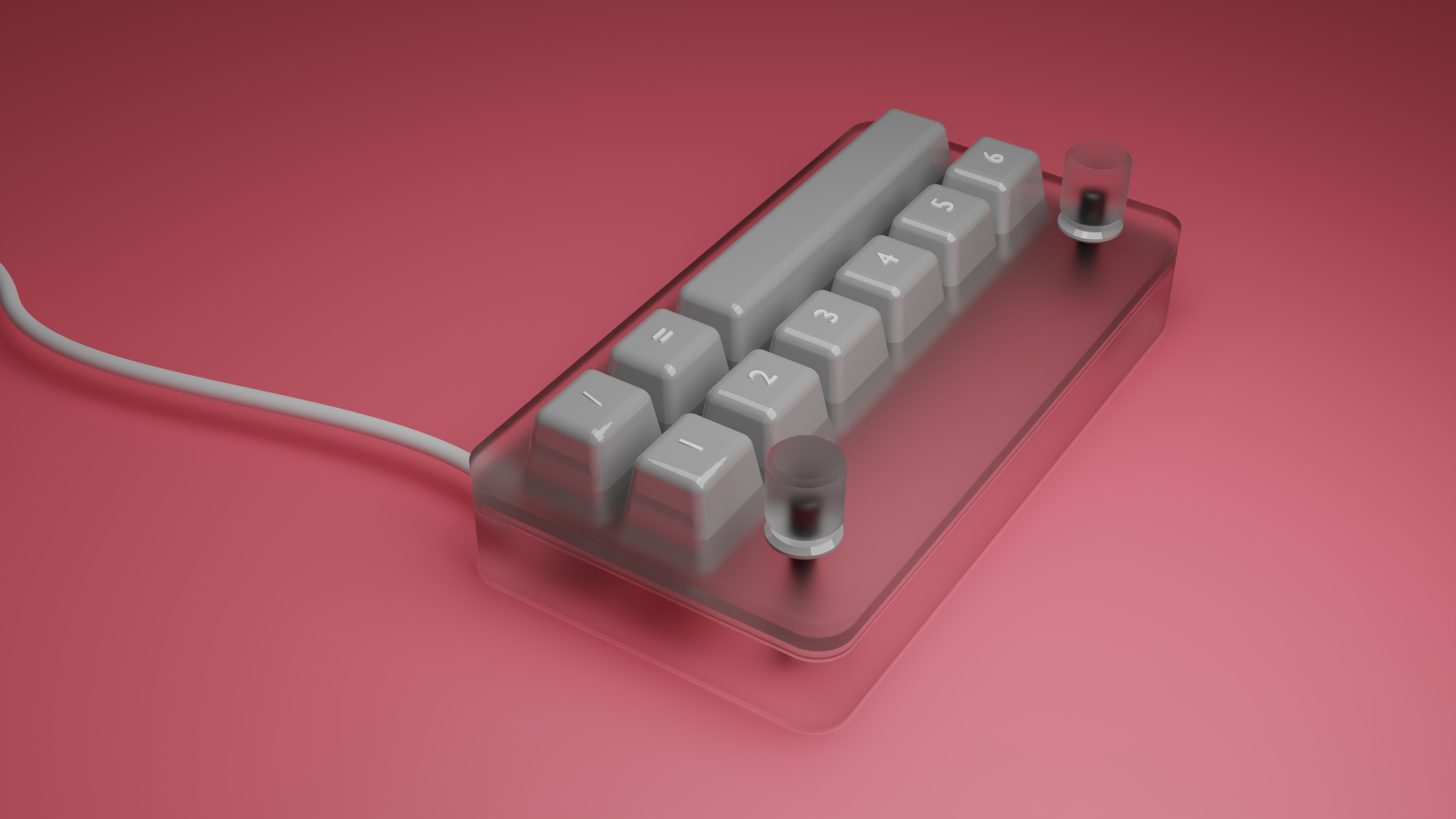 Cute Keyboard concept 3D Illustration keyboard