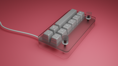 Cute Keyboard concept 3D Illustration keyboard