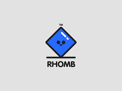 Rhombdribbble brand branding clean club design illustration logo minimal typography