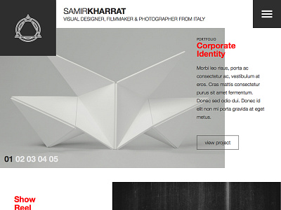 Restyling UI design - Personal Site (WIP) agency black layout minimal portfolio red samir kharrat user interface visual design visual designer web site white