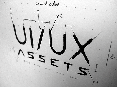 UI/UX Assets Logo Sketch branding dots identity logo paper sketch typography