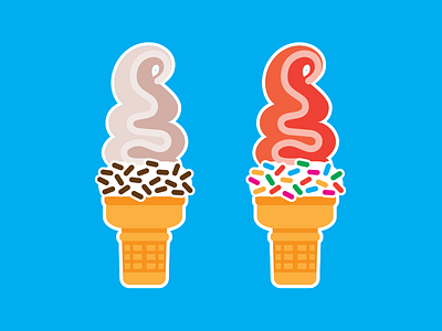 Ice cream flat ice cream summer vector yum