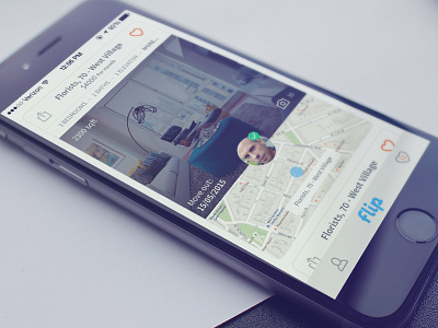 Flip App app clean flat interface ios iphone layout minimal rent search ui ux