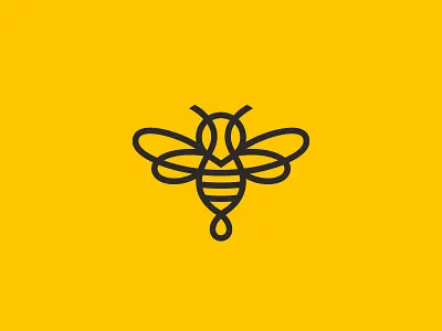 A Bee bee design identity illustration logo logotype mark symbol