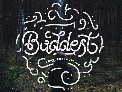 the Baddest Sortdecai Cursive cursive handdrawn handlettering handmade lettering monoline typography vintage