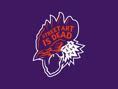 Rooster cock dead graphic illustration punk rooster