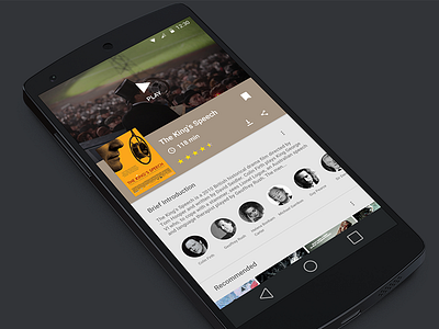 Brief Introduction android details material media movie tv drama ui