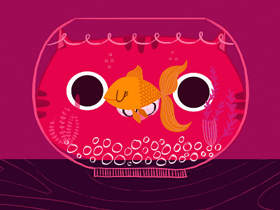 I will eat you MEOW animation cat character fish illustration