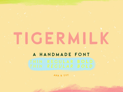 TIGERMILK handpainted cutiepie font