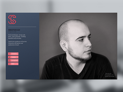 Profile - blue design portfolio ui