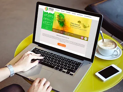 Asicon Conference 2015 clean conference green minimal website yellow