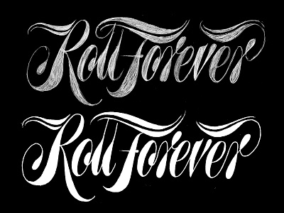 Roll Forever Sketch calligraphy contrast forever lettering movement roll script sketch spencerian