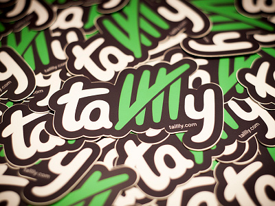 Talllly Stickers lettering logo productivity sticker todo type typemark