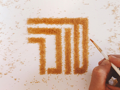 Brown Sugar food type hebrew type lettering spices sugar