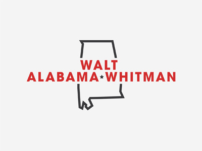 Walt Alabama Whitman logo design lockup logotype type typography