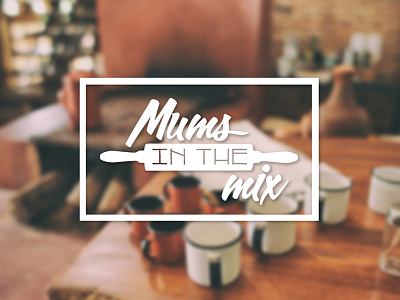 Mums in the Mix Logo Design blog branding kitchen logo recipe