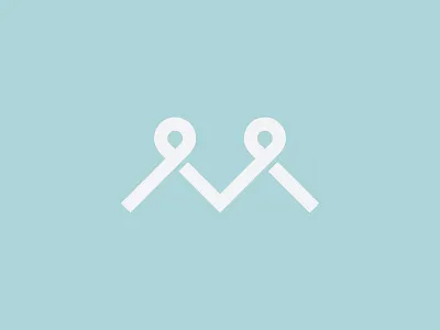 Type exploration with the M design logotipo logotype m mark negative space symbol