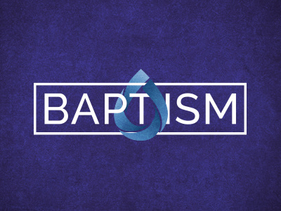 Baptism logo baptism blue church texture water drop