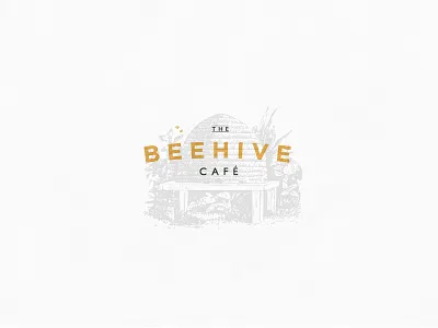 Beehive café logo beehive bees buzz cafe classic hive honey icon logo traditional