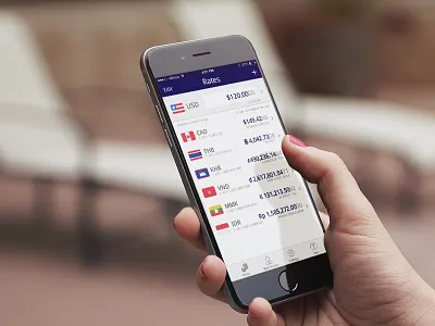 Currency App app iphone light mobile money ui ux