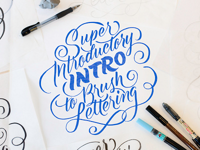 Super Introductory Intro to Brush Lettering brush intro lettering