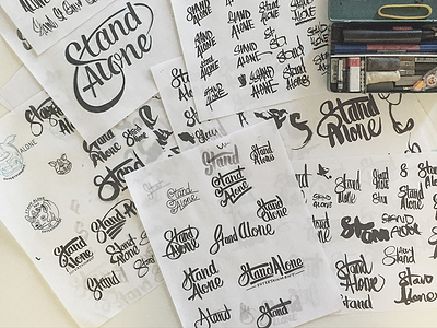 Stand Alone Rough hand lettering lettering logotype script timothy brennan