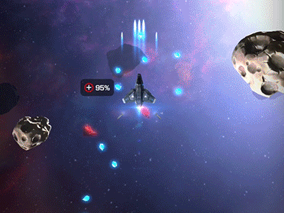 Dodging Asteroids and Dropping Bombs asteroids bomb nebula nova scifi ship shmup space spaceship stars supernova