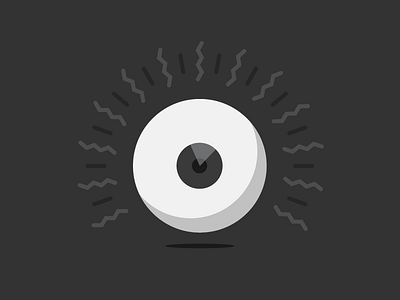 Eye flat grey illustrations vector