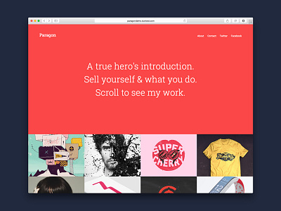 Paragon dunked portfolio roboto roboto slab template