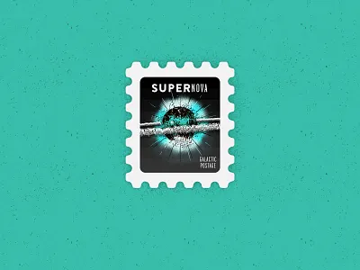 Day 057 Supernova 100 day project 1¢ solar system stamp